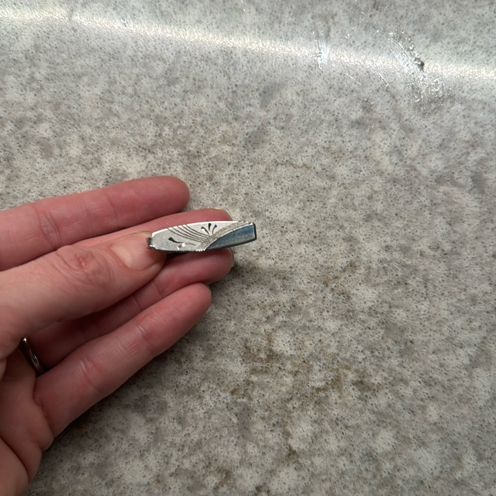 Sterling silver tie clip